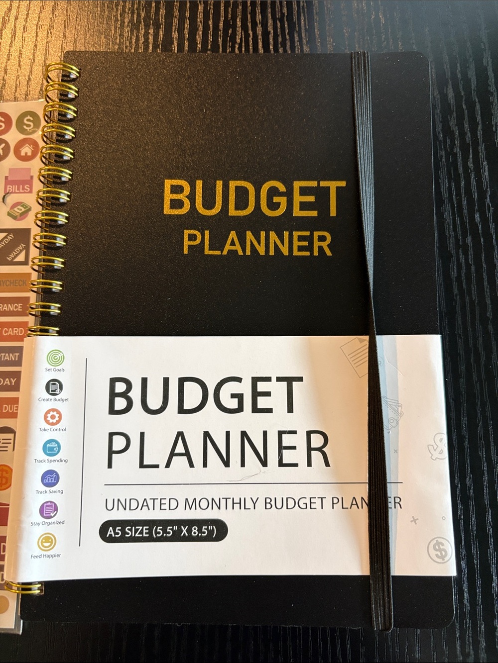 Budget Planner Undated Monthly Budget Planner - Black